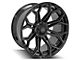 4Play 4P83 Gloss Black with Brushed Face 6-Lug Wheel; 24x12; -44mm Offset (04-15 Titan)