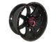Disaster Offroad D02 Gloss Black with Candy Red Milled 6-Lug Wheel; 20x10; -12mm Offset (22-24 Bronco Raptor)