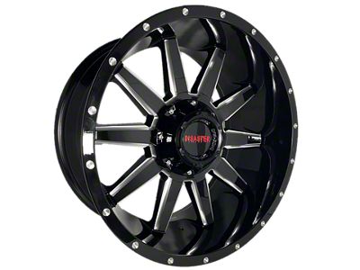 Disaster Offroad D04 Gloss Black Milled 6-Lug Wheel; 20x10; -12mm Offset (05-15 Tacoma)
