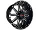 Disaster Offroad D04 Gloss Black Milled 6-Lug Wheel; 20x10; -12mm Offset (16-23 Tacoma)