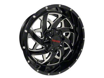 Disaster Offroad D94 Gloss Black Milled 6-Lug Wheel; 20x10; -12mm Offset (05-15 Tacoma)