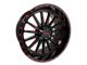 Disaster Offroad D96 Gloss Black with Candy Red Milled 6-Lug Wheel; 20x10; -12mm Offset (22-24 Bronco Raptor)