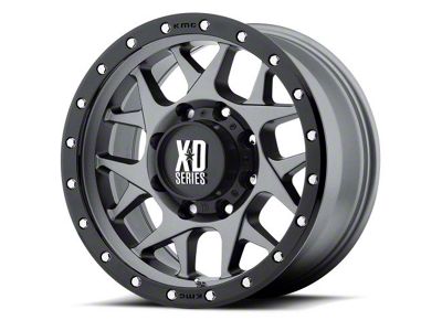 XD Bully Matte Gray with Black Ring 6-Lug Wheel; 18x9; -12mm Offset (2024 Tacoma)