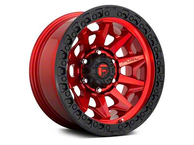 Fuel Wheels Covert Candy Red with Black Bead Ring 6-Lug Wheel; 18x9; 1mm Offset (22-24 Tundra)