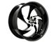 Elegance Luxury Danger Gloss Black Machine Center with Gloss Black Lip 6-Lug Wheel; 22x9.5; 24mm Offset (17-24 Titan)