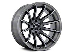Fuel Wheels Fusion Forged Burn Gloss Black with Brushed Gray Tint Face and Lip 6-Lug Wheel; 22x10; -18mm Offset (05-15 Tacoma)