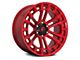 Fuel Wheels Heater Candy Red Machined 6-Lug Wheel; 20x9; 1mm Offset (17-24 Titan)