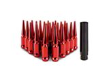 Mishimoto Red Steel Spiked Lug Nuts; M14 x 1.5; Set of 24 (22-24 Tundra)