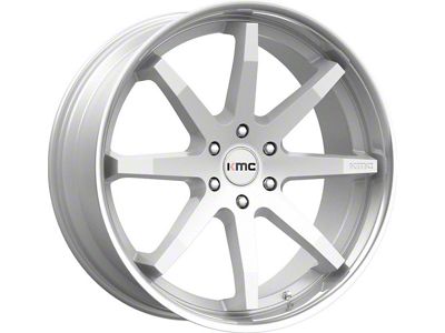 KMC Reverb Brushed Silver with Chrome Lip 6-Lug Wheel; 22x9.5; 30mm Offset (22-24 Tundra)