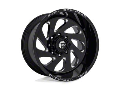 Fuel Wheels Vortex Gloss Black Milled 6-Lug Wheel; 22x12; -44mm Offset (2024 Tacoma)