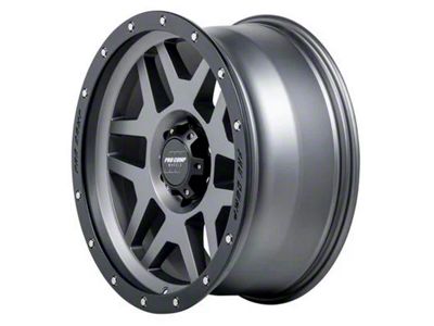 Pro Comp Wheels Phaser Matte Graphite with Black Lip 6-Lug Wheel; 17x9; -6mm Offset (2024 Tacoma)