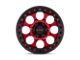 KMC Riot Beadlock Candy Red with Black Ring 6-Lug Wheel; 17x8.5; 0mm Offset (05-15 Tacoma)