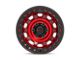 KMC Tank Beadlock Candy Red 6-Lug Wheel; 17x9; -15mm Offset (16-23 Tacoma)
