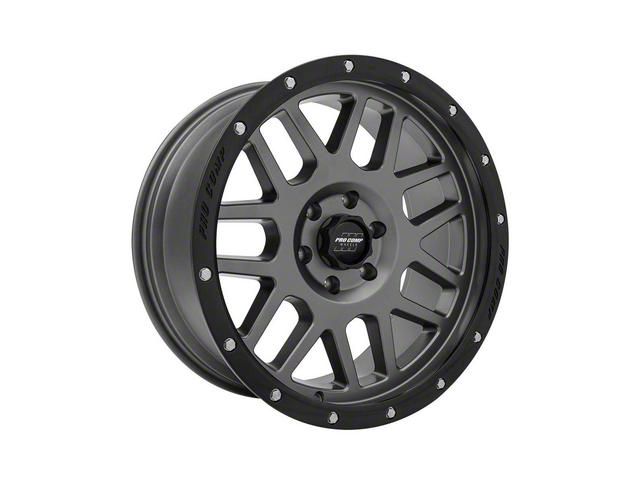 Pro Comp Wheels Vertigo Dark Gray with Black Lip 6-Lug Wheel; 17x9; -6mm Offset (16-23 Tacoma)