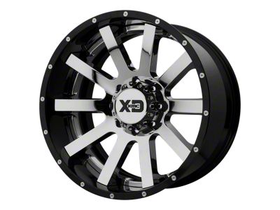 XD Heist Chrome Center with Gloss Black Milled Lip 6-Lug Wheel; 20x10; -18mm Offset (2024 Tacoma)