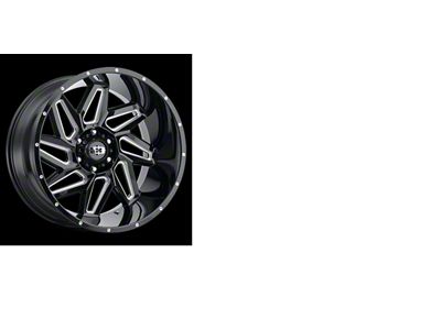 Vision Off-Road Spyder Gloss Black Milled Spoke 6-Lug Wheel; 20x10; -25mm Offset (16-24 Titan XD)
