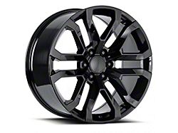 2019 Denali Replica Gloss Black 6-Lug Wheel; 20x9; 28mm Offset (14-18 Silverado 1500)