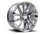 Escalade 12-Spoke Replica Chrome 6-Lug Wheel; 20x9; 28mm Offset (23-26 Canyon)