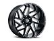 Vision Wheel Spyder Gloss Black Milled 6-Lug Wheel; 17x9; 12mm Offset (03-09 4Runner)