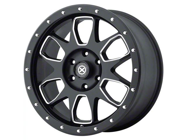 ATX Series AX196 Satin Black with Milled Accents 6-Lug Wheel; 20x9; 25mm Offset (17-24 Titan)