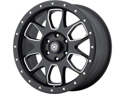 ATX Series AX196 Satin Black with Milled Accents 6-Lug Wheel; 20x9; 45mm Offset (21-24 Bronco, Excluding Raptor)