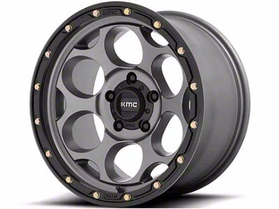 KMC Dirty Harry Satin Gray with Black Lip 6-Lug Wheel; 18x8.5; 0mm Offset (2024 Tacoma)