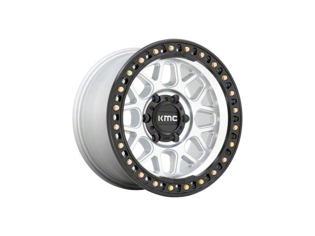 KMC GRS Machined with Satin Black Lip 6-Lug Wheel; 18x9; -12mm Offset (05-15 Tacoma)