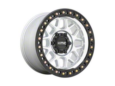 KMC GRS Machined with Satin Black Lip 6-Lug Wheel; 18x9; -12mm Offset (22-24 Tundra)