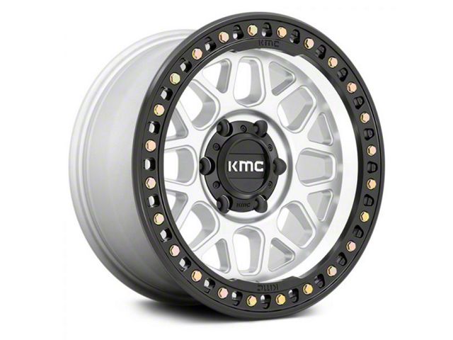 KMC GRS Machined with Satin Black Lip 6-Lug Wheel; 18x9; 18mm Offset (16-23 Tacoma)
