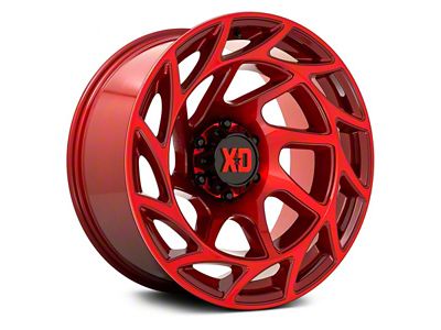 XD Onslaught Candy Red 6-Lug Wheel; 22x12; -44mm Offset (2024 Tacoma)