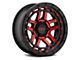 KMC Recon Gloss Black Machined with Red Tint 6-Lug Wheel; 18x8.5; 18mm Offset (04-15 Titan)