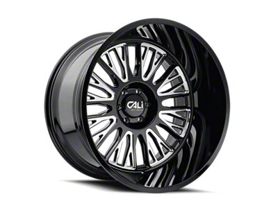 Cali Off-Road Vertex Gloss Black Milled 6-Lug Wheel; 24x14; -76mm Offset (17-24 Titan)