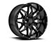 Wicked Offroad W909 Gloss Black Milled 6-Lug Wheel; 20x10; -24mm Offset (21-24 Bronco, Excluding Raptor)