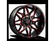 Wicked Offroad W909 Gloss Black Milled with Red Tint 6-Lug Wheel; 20x10; -24mm Offset (10-24 4Runner)