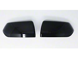 Chrome Delete Mirror Covers; Gloss Black (21-26 Tahoe)