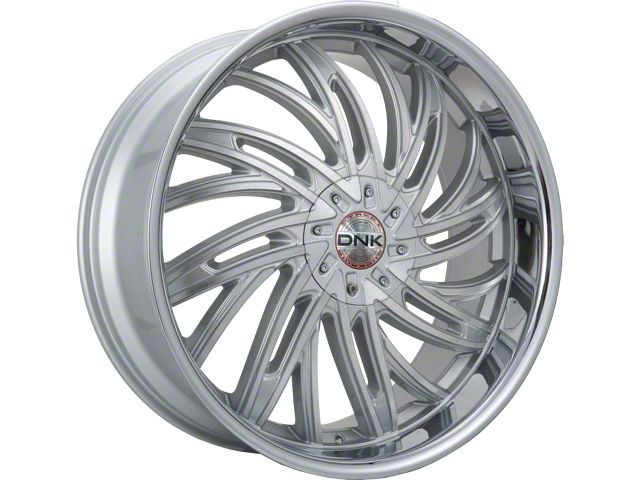 DNK Street 701 Brushed Face Silver with Stainless Lip 6-Lug Wheel; 24x10; 30mm Offset (22-24 Bronco Raptor)