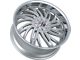 DNK Street 701 Brushed Face Silver with Stainless Lip 6-Lug Wheel; 24x10; 30mm Offset (10-24 4Runner)