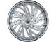 DNK Street 701 Brushed Face Silver with Stainless Lip 6-Lug Wheel; 24x10; 30mm Offset (2024 Tacoma)