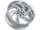 DNK Street 702 Brushed Face Silver Milled with Stainless Lip 6-Lug Wheel; 24x10 6-Lug Wheel; 25mm Offset (03-09 4Runner)