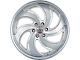 DNK Street 702 Brushed Face Silver Milled with Stainless Lip 6-Lug Wheel; 24x10 6-Lug Wheel; 25mm Offset (04-15 Titan)