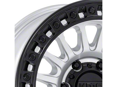 KMC IMS Machined with Matte Black Lip 6-Lug Wheel; 17x8.5; -10mm Offset (16-23 Tacoma)