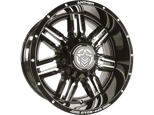 Anthem Off-Road Equalizer Gloss Black Milled 6-Lug Wheel; 20x10; -24mm Offset (05-15 Tacoma)