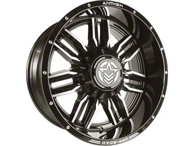 Anthem Off-Road Equalizer Gloss Black with Gray 6-Lug Wheel; 20x10; -24mm Offset (16-23 Tacoma)