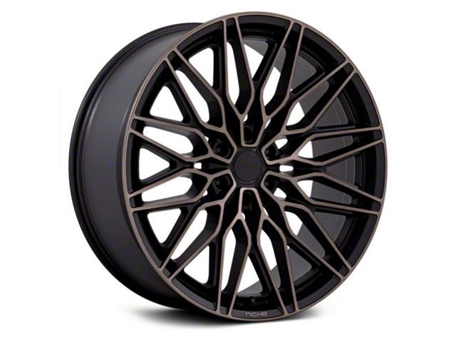 Niche Calabria 6 Matte Black Machined Dark Tint 6-Lug Wheel; 22x9.5; 19mm Offset (21-24 Bronco, Excluding Raptor)