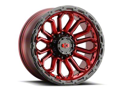 Vision Wheel Korupt Gloss Red with Gloss Black Lip 6-Lug Wheel; 20x9; 0mm Offset (2024 Tacoma)