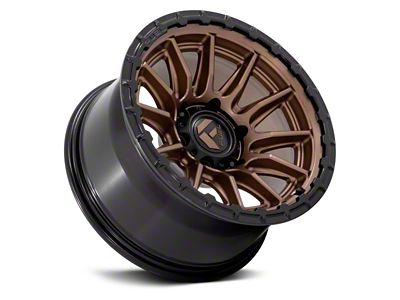 Fuel Wheels Piston Matte Bronze with Gloss Black Lip 6-Lug Wheel; 20x9; 1mm Offset (04-15 Titan)