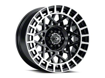 Vision Wheel Savage Gloss Black with Machined Lip 6-Lug Wheel; 18x8.5; 12mm Offset (16-24 Titan XD)