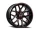 Wicked Offroad W903 Gloss Black Milled with Red Tint 6-Lug Wheel; 20x10; -19mm Offset (21-24 Bronco, Excluding Raptor)