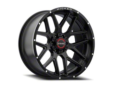 Wicked Offroad W903-B Satin Black 6-Lug Wheel; 20x10; -19mm Offset (03-09 4Runner)