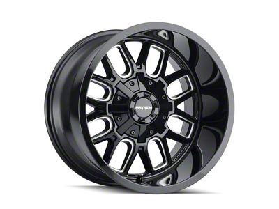 Mayhem Wheels Cogent Gloss Black Milled 6-Lug Wheel; 17x9; 13mm Offset (10-24 4Runner)